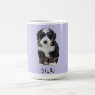 Mug Photo de chien personnalisée - Misty Lilac avec no