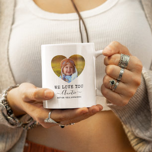 Mug Photo de cœur pour Tante adorée