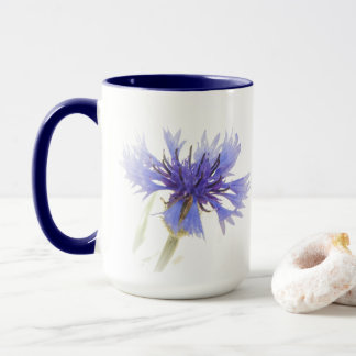 Mug Photo de Cornflower bleu -