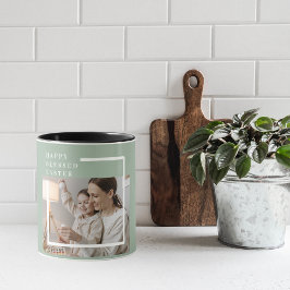 Mug Photo de famille branchée | Green Happy Blessé Pâq