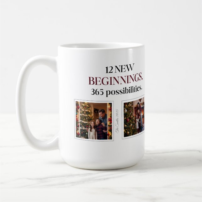 Mug Photo de famille intemporelle personnalisée Calend (Gauche)