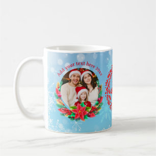 Mug Photo de famille Noël, Cadeaux de vacances personn