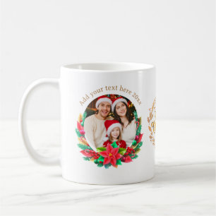 Mug Photo de famille Noël, Cadeaux de vacances personn