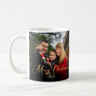 Mug Photo de famille personnalisée à 2 faces Jeu d'or