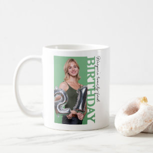 Mug Photo de fête d'anniversaire 21 ans en fac