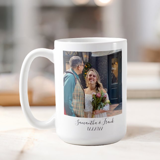 Mug Photo de Fiançailles Mariage personnalisé (Personalized Wedding Photo Coffee Mug)