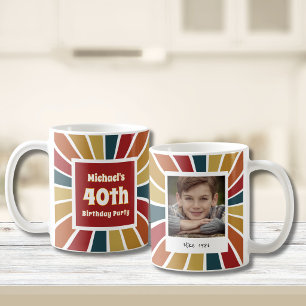 Mug Photo de garçon rétro pour 40e anniversaire