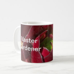 Mug Photo de gros plan d'une plante succulente rouge M