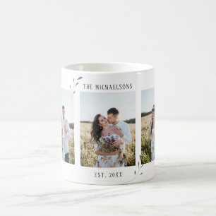 Mug Photo de jeunes mariés botanique rustique