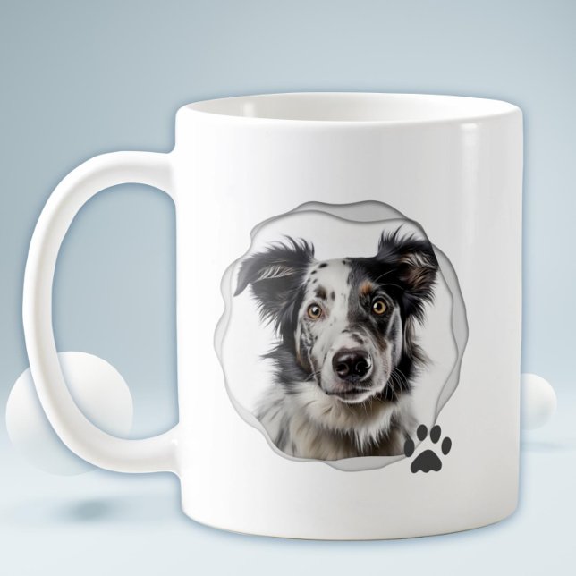 Mug Photo de la maman du chien (Modern unique best dog mum mug by Kinda Cute by Patricia Alvarez)