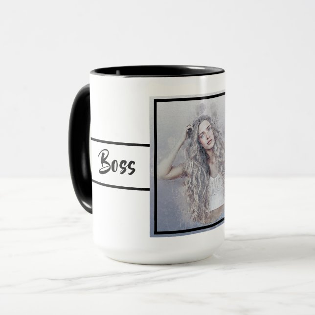 Mug Photo de la patronne Lady Créez votre propre Ringe (Devant gauche)