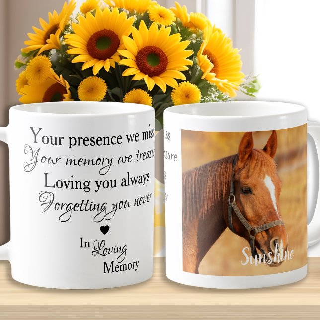 Mug Photo de Loving Memory Horse Memorial (Créateur téléchargé)