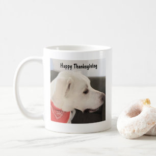 Mug Photo de mignon Chien Chien blanc Thanksgiving