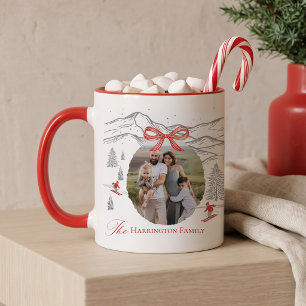 Mug Photo de Noël Alpine Nordique Personnalisé avec un