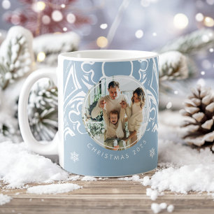 Mug Photo de Noël Blue Snowy gothique Conte de fées d'
