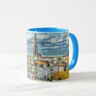Mug photo de paysage urbain de Bruxelles, Belgique