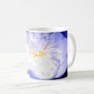 Mug Photo de pivoine blanche et violette
