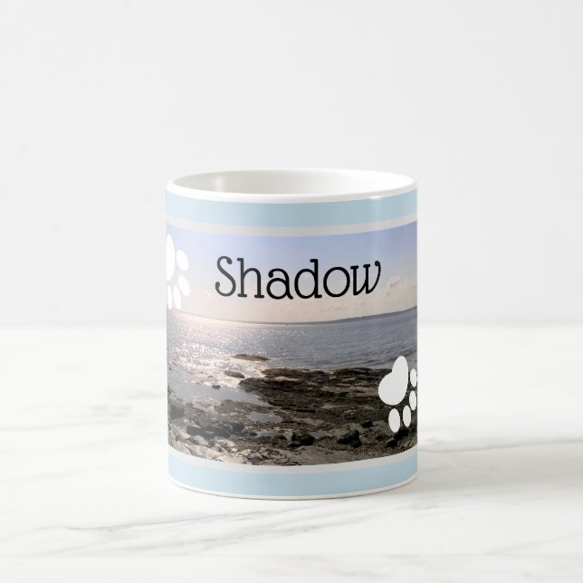 Mug Photo de Sky and Sea Empreintes de pattes Ajouter  (Centre)