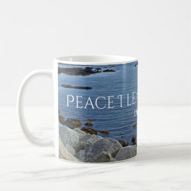 Mug Photo de Verse de la Bible Océan Atlantique Bleu P (Gauche)