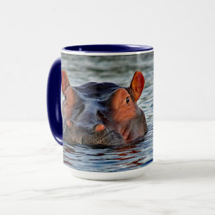 Mug Photo d'eau d'Hippo Faune