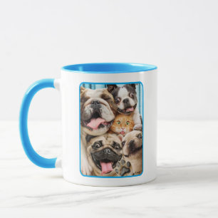 Mug Photo d'un groupe de chiens et de chats