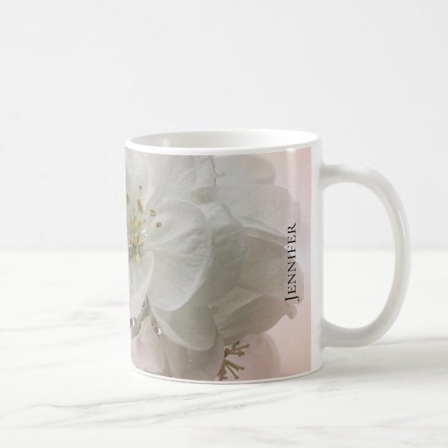 Mug Photo en fleurs de pomme blanche (Droite)