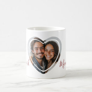 Mug Photo en forme de coeur Valentine