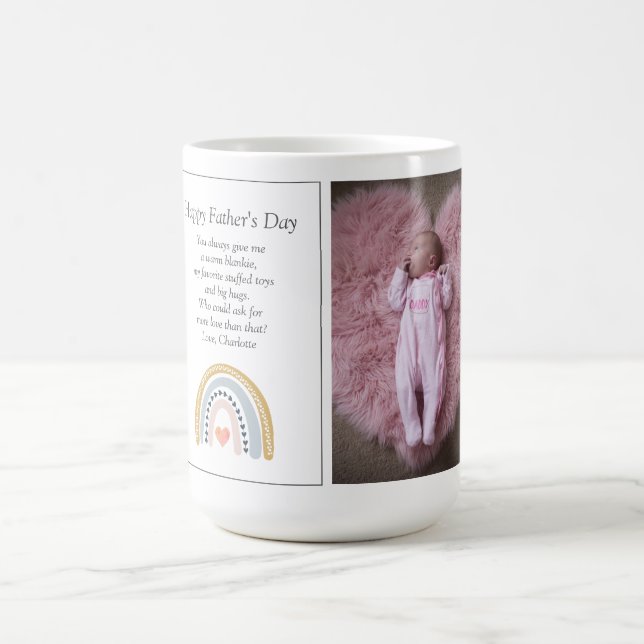 Mug Photo Et Fête des pères Texte Personnalisées Pour  (Centre)