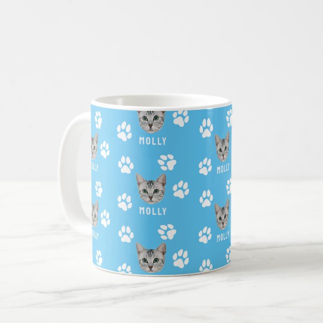 Mug Photo et nom de animal de compagnie customisé de c (Devant gauche)