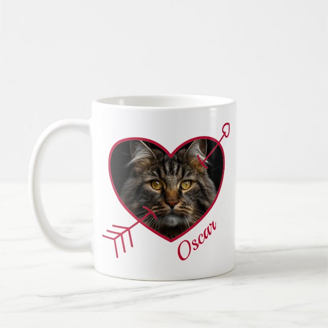Mug Photo et nom personnalisé de l'animal de compagnie (Gauche)
