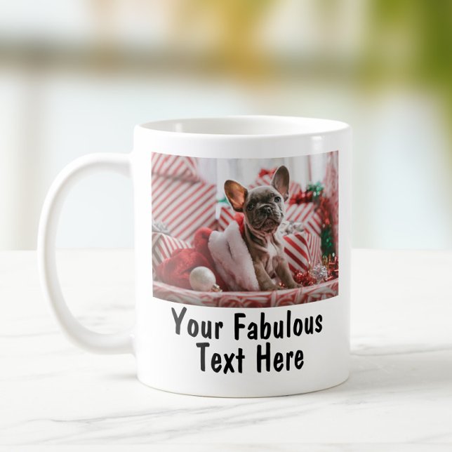 Mug Photo et texte personnalisés (Créateur téléchargé)