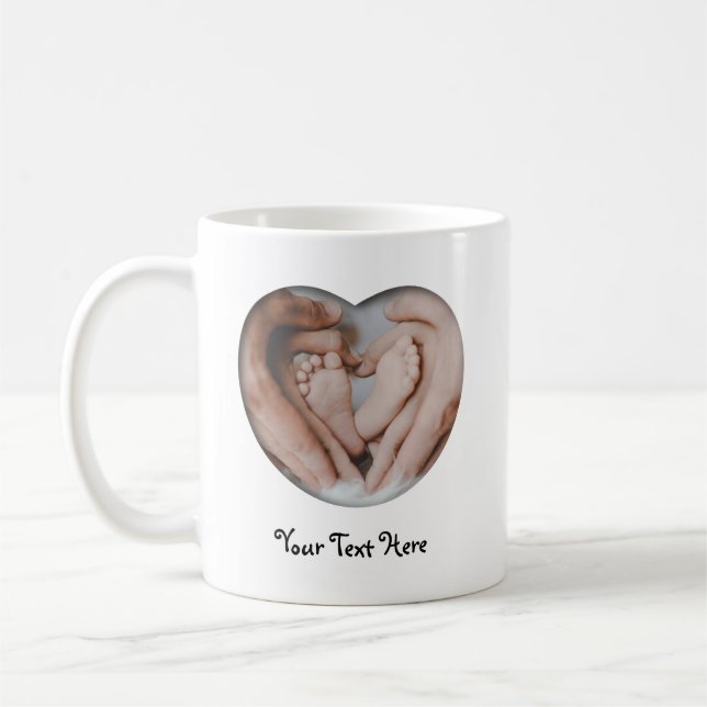 Mug Photo et texte personnalisés (Gauche)
