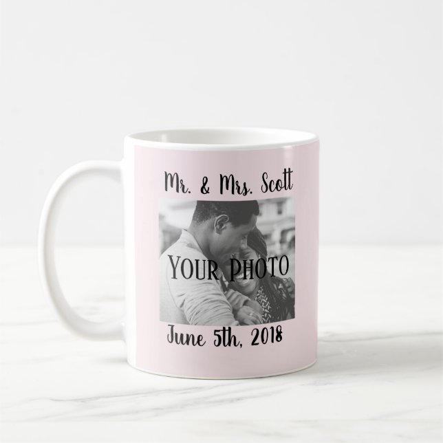 Mug Photo et texte personnalisés (Gauche)