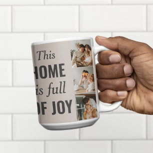 Mug Photo Famille Couple Moderne & Citation Famille