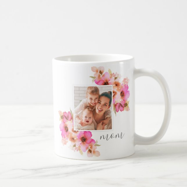 Mug Photo florale du jour de mère de maman (Droite)