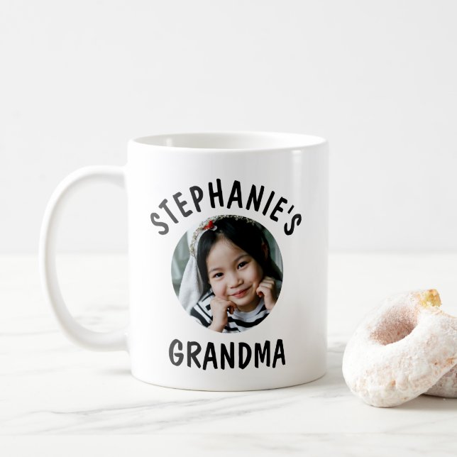 Mug Photo Grandma tendance personnalisée petite fille (Avec donut)