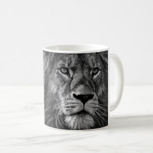 Mug Photo Lion noir et blanc