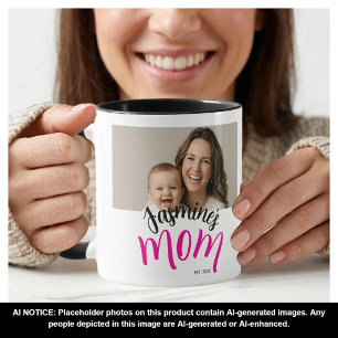Mug Photo Maman Enfant Nom Année Personnalisée Mama