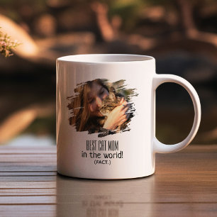 Mug Photo moderne Best Cat Mom (fait)   Personnalisé