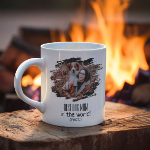 Mug Photo moderne Best Dog Mom (fait)   Personnalisé