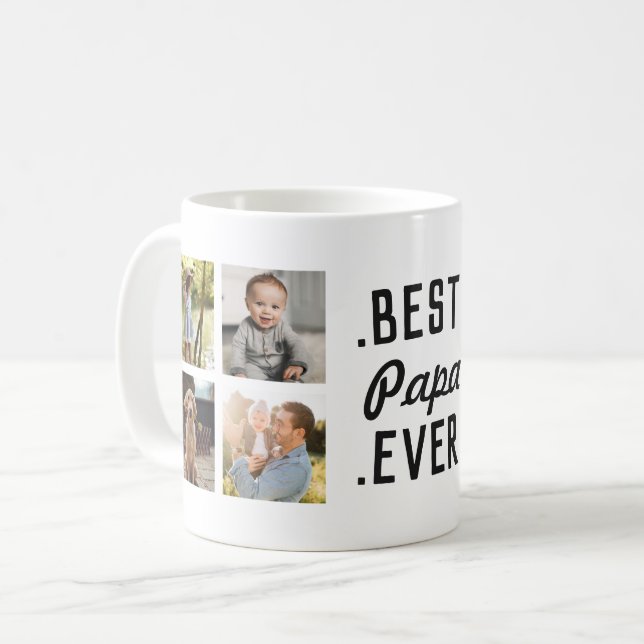 Mug Photo Musique personnalisée Best Papa Ever (Devant gauche)