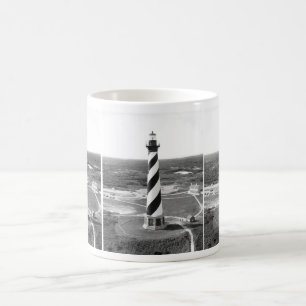 Mug Photo noire et blanche de phare du Cap Hatteras
