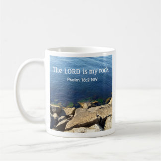 Mug Photo Ocean God is My Rock Bible Verse Blue