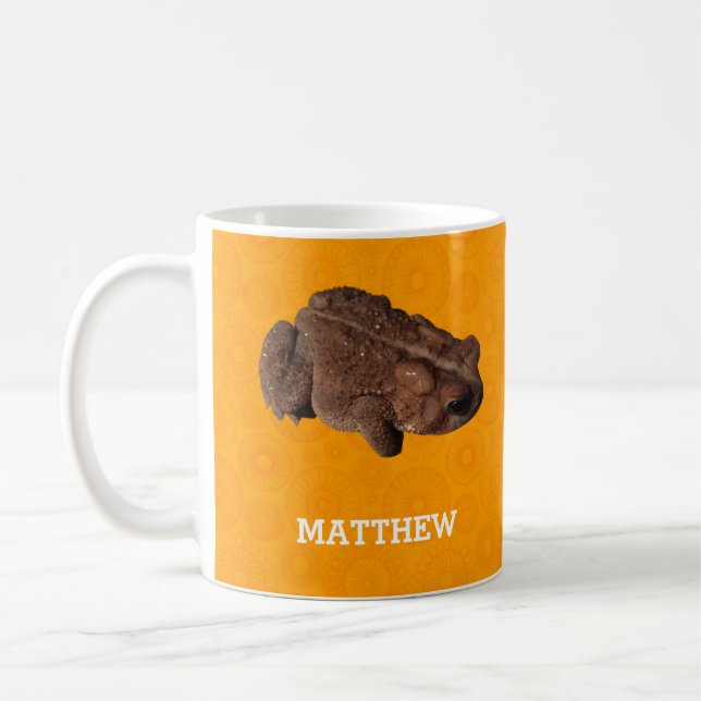 Mug Photo Orange American Toad personnalisée (Gauche)