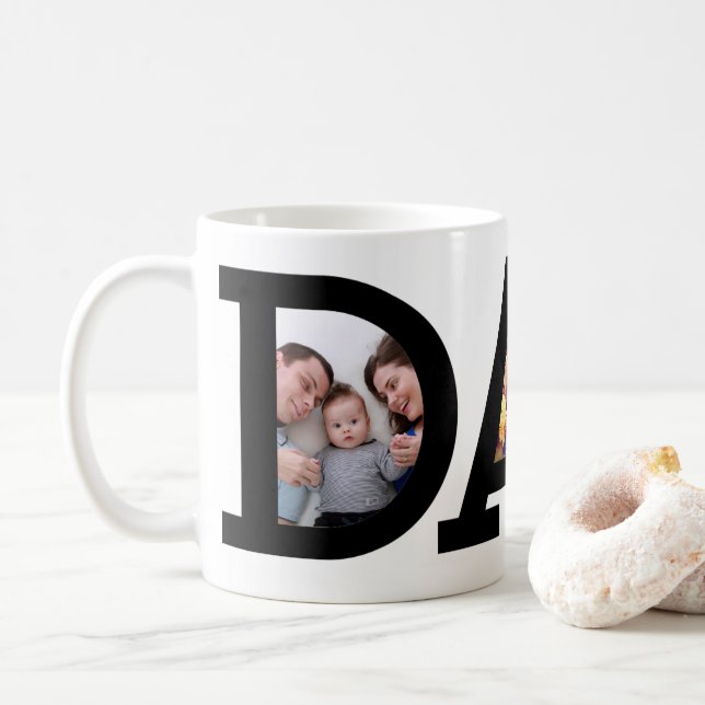 Mug Photo Papa D A D Fête des pères (Avec donut)