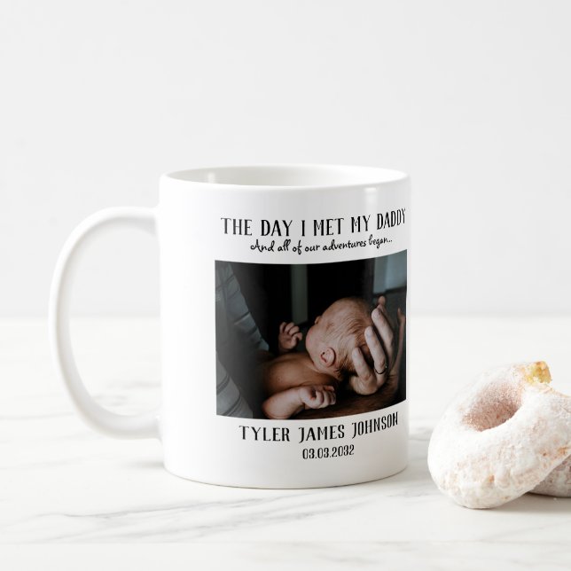 Mug Photo papa personnalisée Première Fête des pères C (Avec donut)