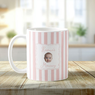 Mug Photo personnalisé de bébé avec le nom de la nouve