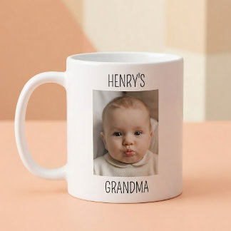 Mug Photo personnalisé de grand-mère et bébé