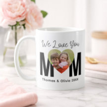 Mug Photo Personnalisé On T'aime Maman