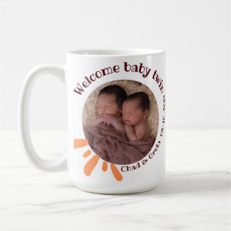 Mug Photo personnalisé pour jumeaux | Nouveau-né p
